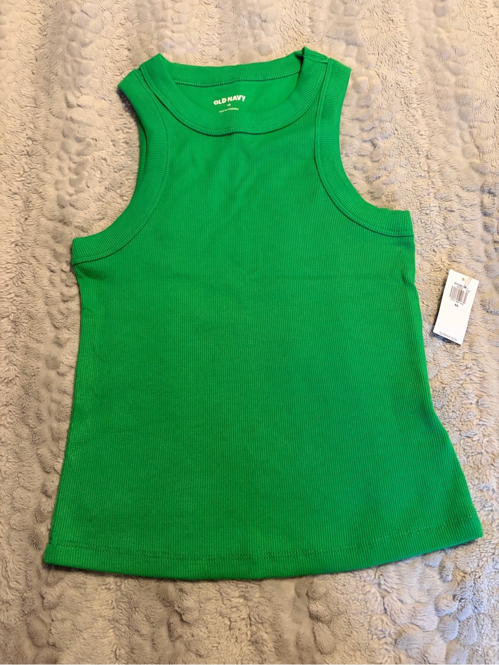 Old Navy Green Ribbed Tank Top